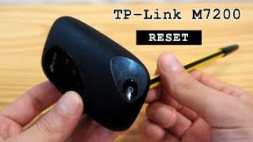 TP-Link M7200 portable 4G router Wi-Fi • Factory reset