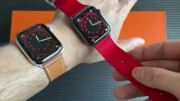 Hermes Apple Watch Series 7 Unboxing | Compared to Shinola Red Band Series 5