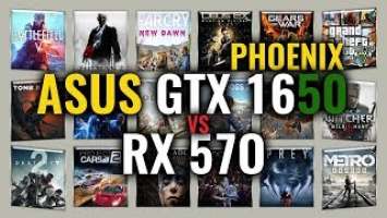 ASUS GTX 1650 PHOENIX vs RX 570 Benchmarks | Gaming Tests Review & Comparison | 53 tests