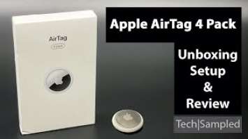 Apple AirTag 4 Pack Unboxing | Setup on iPad | Review