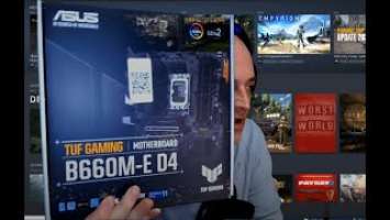 UNBOXING en Directo i7 12700 + Asus TUF GAMING B660M-E D4 + Crucial Ballistix White 32GB  3200 MHz