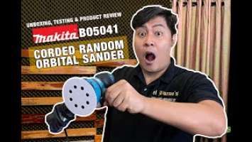 PINOY UNBOXING, TESTING & PRODUCT REVIEW OF MAKITA BO5041 CORDED RANDOM ORBITAL SANDER