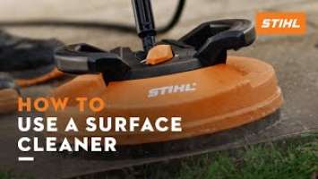 STIHL RA 110 | How to use the surface cleaner on horizontal surfaces | Instruction