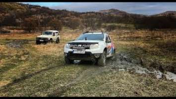 Dacia Duster 4x4 offroad, lost in Buzau Mountains. General Grabber at3 vs Cooper at3 4s Patrol y60