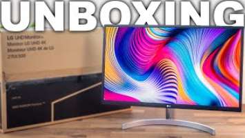 LG 27UL500-W 27" 4K Monitor Unboxing