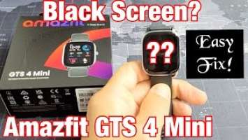 Amazfit GTS 4 Mini: Black Screen? Screen Won't Turn On? 2 Easy Fixes