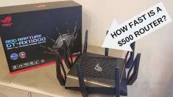 ASUS AX-11000 GAMING ROUTER, UNBOXING A $500 ROUTER CAN YOU REALLY BUY FASTER SPEEDS??