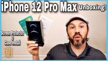 iPhone 12 Pro Max Unboxing With Screen Protector And Case Installation | How To DIY