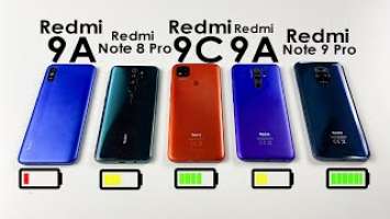 КТО ДОЛЬШЕ ПРОЖИВЕТ?  Redmi Note 8 PRO, Redmi Note 9 PRO, Redmi 9, Redmi 9A, Redmi 9C