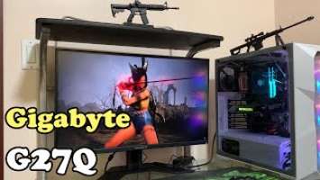 Gigabyte G27Q 1440p 144Hz IPS Gaming Monitor Unboxing (Recorded on September 2020)