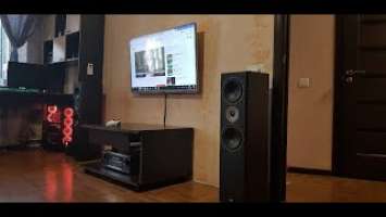 Magnat Monitor Supreme 802 mocca . Denon AVR-X550BT