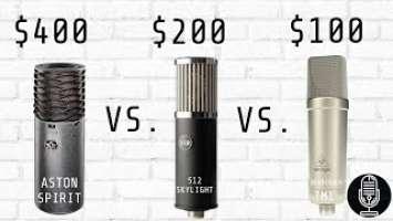 Condenser Microphone Shootout - Aston Spirit / 512 Skylight / Behringer TM1 - $400 vs. $200 vs. $100