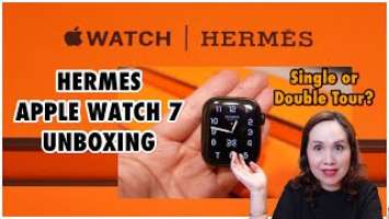 Hermes Apple Watch Series 7 UnBoxing | Single or Double Tour | Most Used Functions