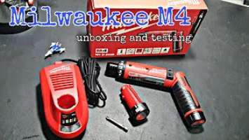 Milwaukee M4 unboxing and testing (M4 D-202B)