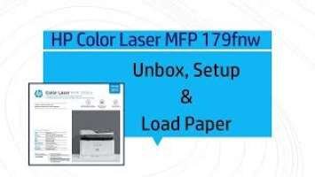 HP Color Laser MFP 179fnw printer |  Unbox, Setup, Load A4 | Letter | Legal size papers