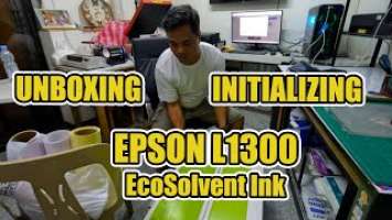 Unboxing and first Initializing | Epson L1300 EcoSolvent Printer