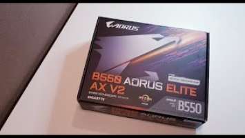 GIGABYTE B550 AORUS ELITE AX V2 Motherboard Unboxing - AMD Socket AM4