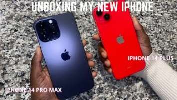 IPHONE 14 PLUS + IPHONE 14 PRO MAX UNBOXING (VLOGMAS DAY 17)