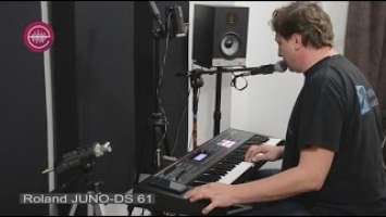 Roland JUNO DS 61 demo - Piano Sound & Phrase Sequencer