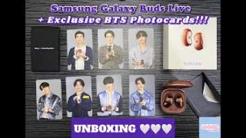 Samsung Galaxy Buds Live + Exclusive BTS (방탄소년단) Photocards UNBOXING!