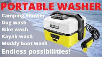 KARCHER OC3 Pressure Washer.  Bike Wash, Dog Wash, Kayak Wash, Camping Shower, Boot Wash.