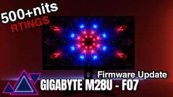 Gigabyte M28U F07 Firmware Brightness Increase Local Dimming ON Vs OFF