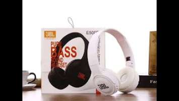 JBL BY HEADSET E500BT PURE BASS SOUND HEADPHONE CONNECTIVITY BOTH WIRELESS AND AUX CABLE