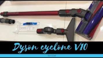 Dyson cyclone v10 total clean review and demo of all accessories