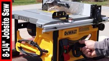 ULTRA PORTABLE JOBSITE TABLESAW!  DEWALT 8 1/4"  MODEL #DWE7485