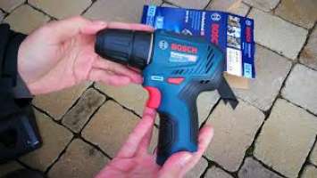 Unpacking / unboxing cordless drill / driver Bosch GSR 12V-30 06019G9002