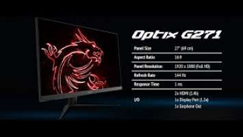 MSI Optix G271 MAG271CR| 1920x1080p, 144HZ, msi optix g271 Review | Best budget gaming monitor