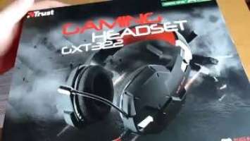 Распаковка наушников Trust GXT 322 Dynamic Headset