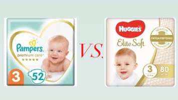   Pampers premium care  Huggies elite soft/