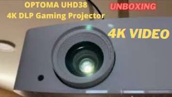 OPTOMA UHD38 True 4K DLP Gaming Projector , 240Hz , 3D Capable | Unboxing | HD Video Version