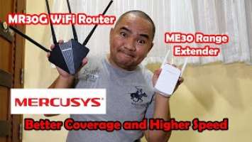 Mercusys MR30G WiFi Router and ME30 Range Extender - Unbox and review | JK Chavez