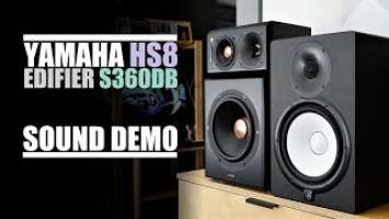 Edifier S360DB  vs  Yamaha HS8  ||  Sound Comparison