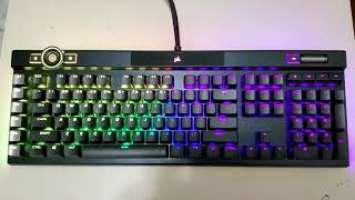 Corsair K100 RGB Mechanical Keyboard Lighting Effects and Sound