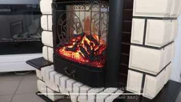 Электрический камин Comfort FlameStone M темный дуб и очаг Royal Flame Majestic FX M Black