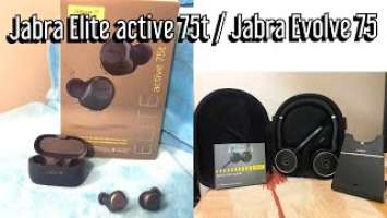 Jabra Elite active 75t unboxing video compared to Jabra Evolve 75