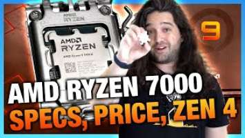 AMD Ryzen 7950X, 7900X, 7700X, & 7600X Specs, Price, Release Date, & Zen 4