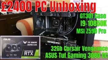 Unboxing My £2400 Gaming Rig From Scan, ASUS Tuf Gaming 3080, I9-10850K, Tuf GT301 Case, (Highlight)