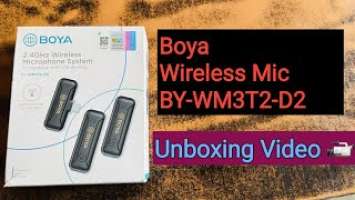 Boya Wireless Mic unboxing and testing video modle BY-WM3T2-D2 # Ravi singh vlogs