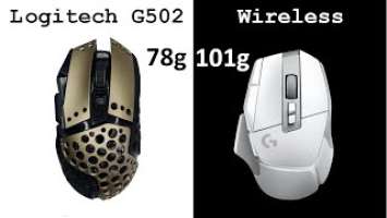 Logitech G502 Wireless Gold - Lighter Than Logitech G502 X Lightspeed Plus! Weight Reduction - 78g