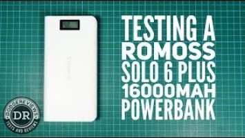 Romoss Solo 6 Plus 16.000mAh powerbank on the testbench