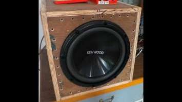 Kenwood KFC-MW3000 sound Test in My sub woofer enclosure and review सुब्वूफर हिन्दी मे