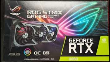 Распаковка видеокарты ASUS GeForce RTX 3080 ROG STRIX GAMING OC 10GB (NVidia GeForce RTX 3080)