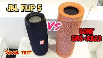 JBL Flip 5 vs. Sony SRS-XB23 Bluetooth Waterproof Speakers | Bass Sound Test!