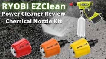 Ryobi EZClean Power Cleaner Chemical Nozzle Kit Review | Battery Powered Ryobi 18v Pressure Washer