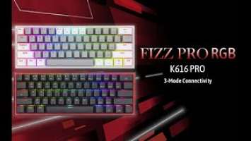 Redragon Fizz K616 Pro 60% Layout keyboard | Tri-connection Technology| Unboxing & detailed Review