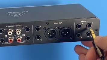 How to Use the Inserts Connections on the Behringer U-phoria UMC404HD Interface